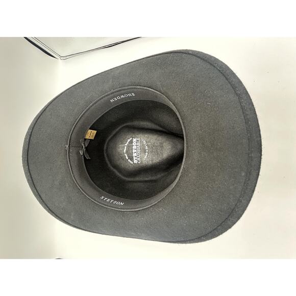 Stetson Hat Fedora Fitted Mens X-Large Black Snowden Wool Crushable Made USA - Picture 9 of 16